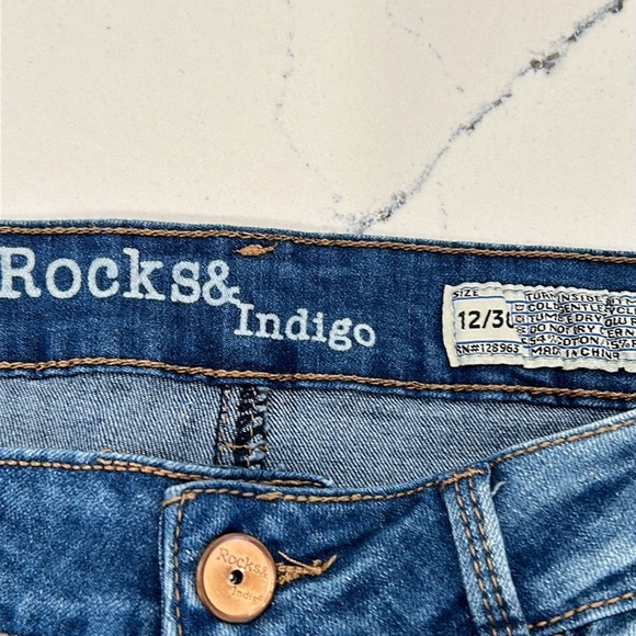 Rocks & Indigo Jeans with Patches on Front sz.12/30 - Picture 7 of 8